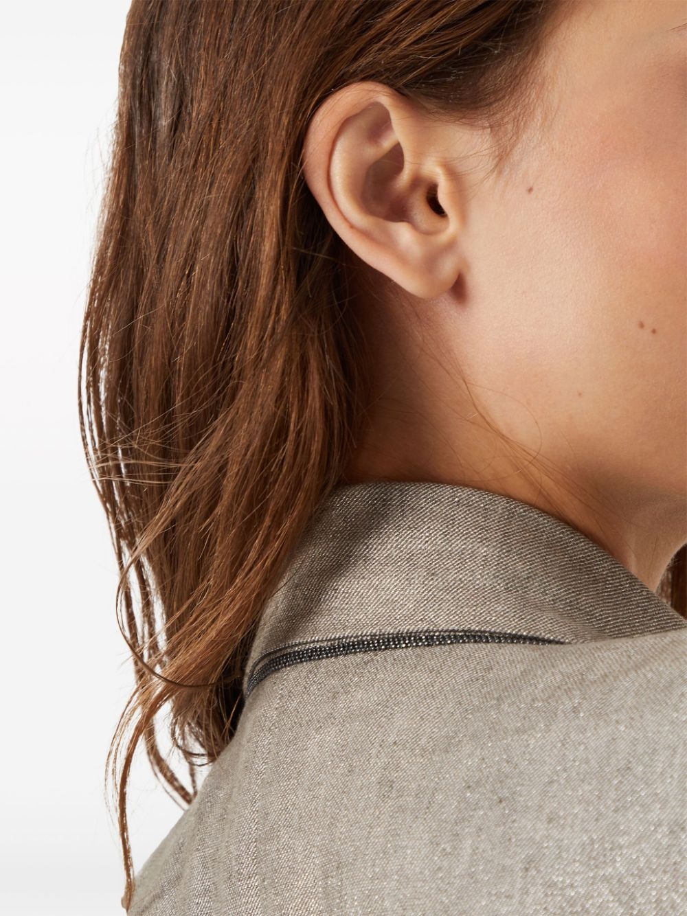 Monili-detail mÃ©lange-effect blazer - 5