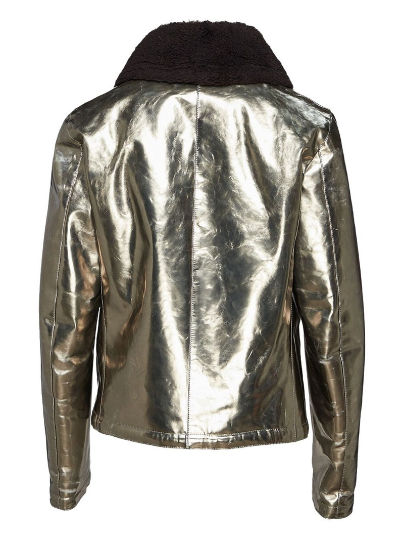 Jil Sander metallic shearling-collar jacket outlook