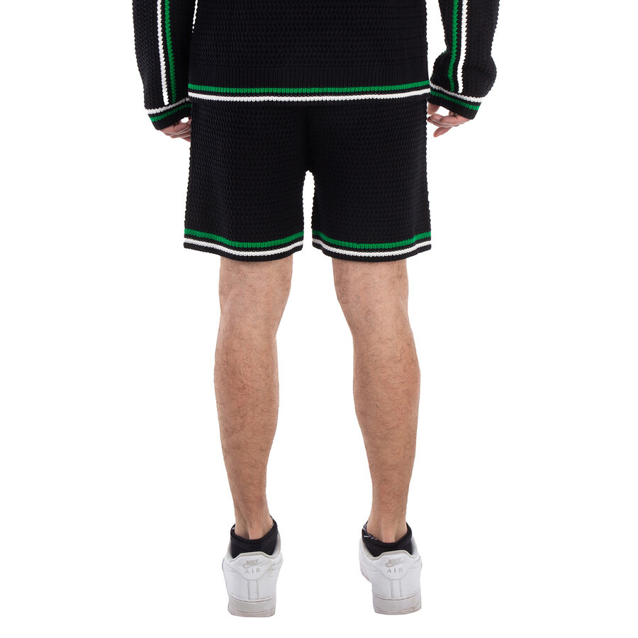 Casablanca Men's Black Crochet Tennis Shorts - 3