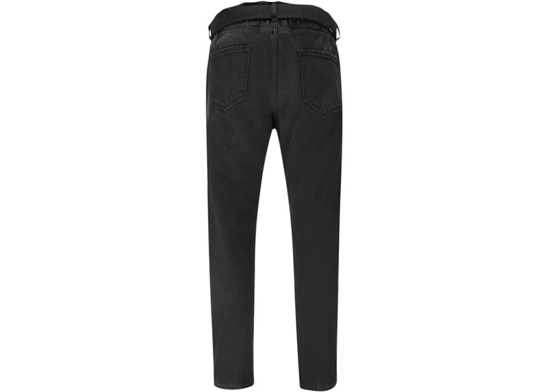 Off-White OFF-WHITE Belted Low Crotch Slim Fit Denim II Jeans Black outlook