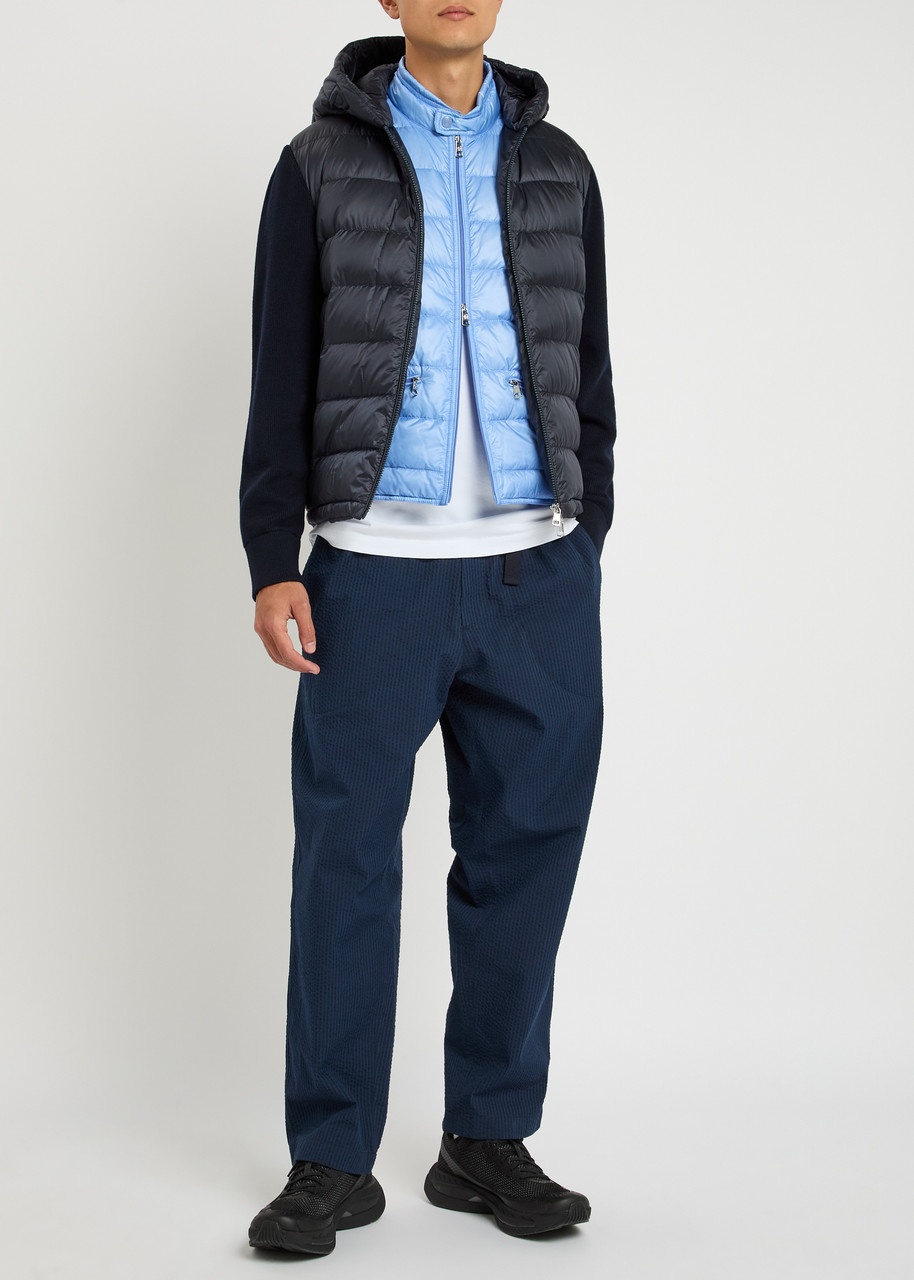 Moncler Hooded Shell and Wool Jacket - 4