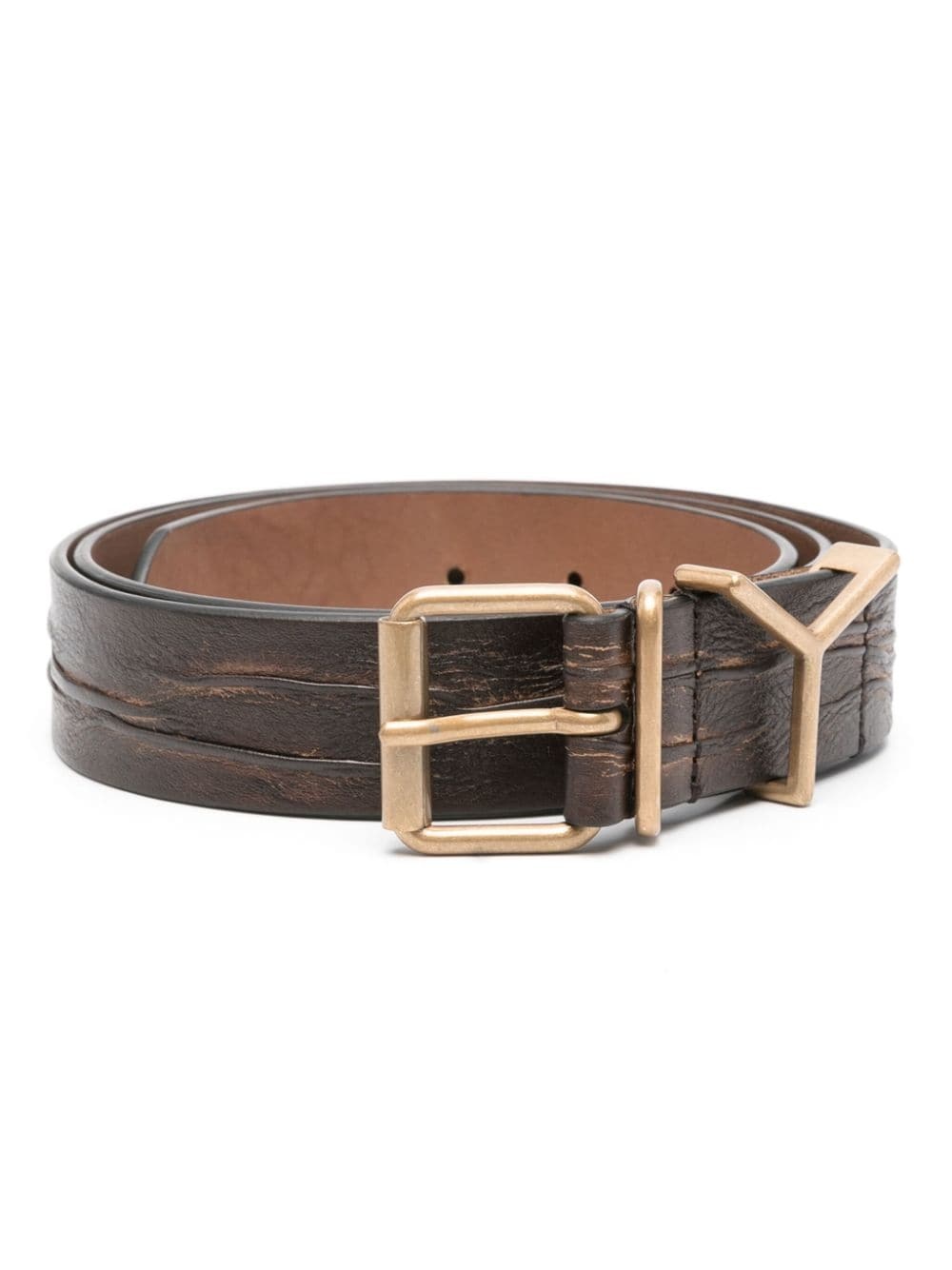 Y-hardware leather belt - 1