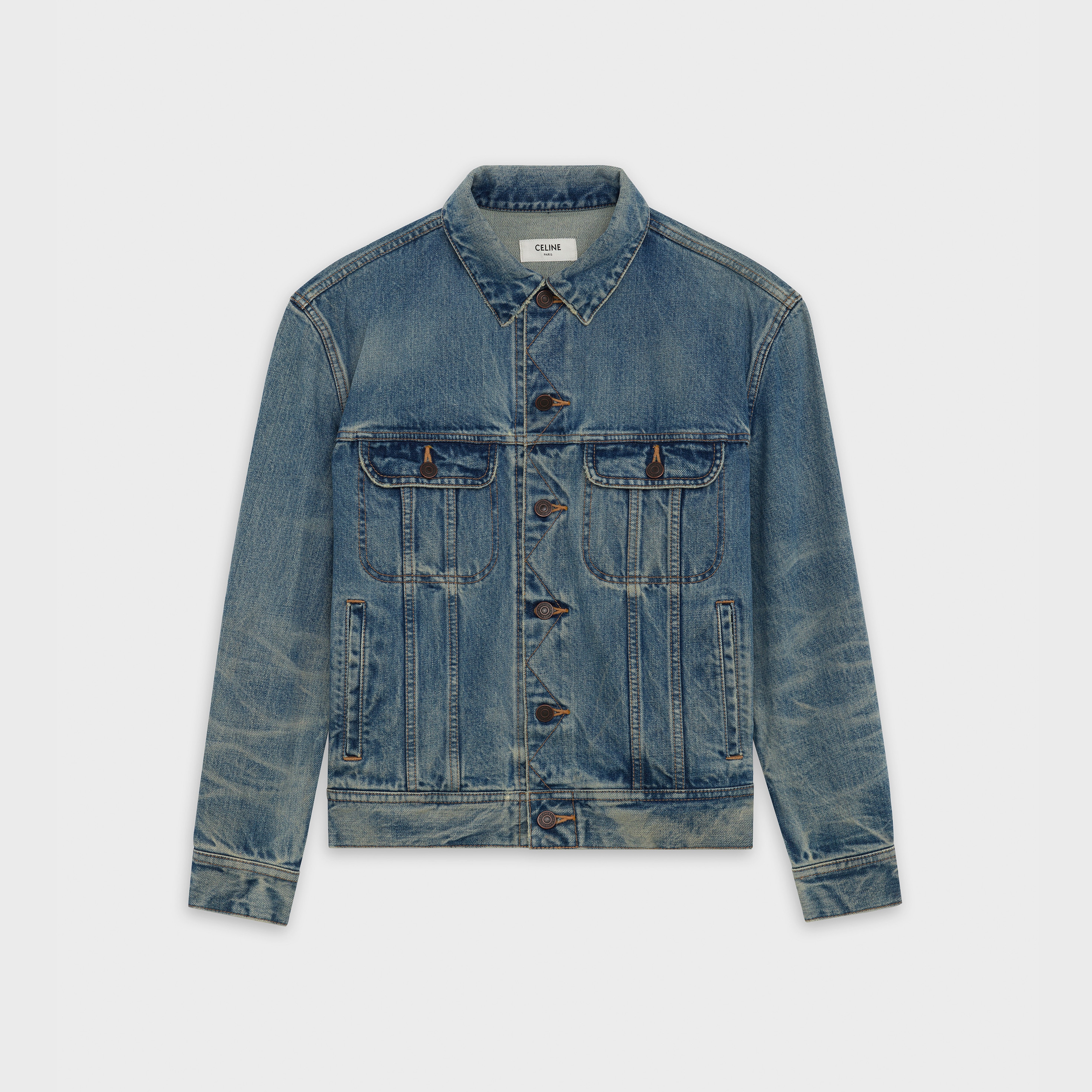 celine trucker jacket in opera wash denim - 1