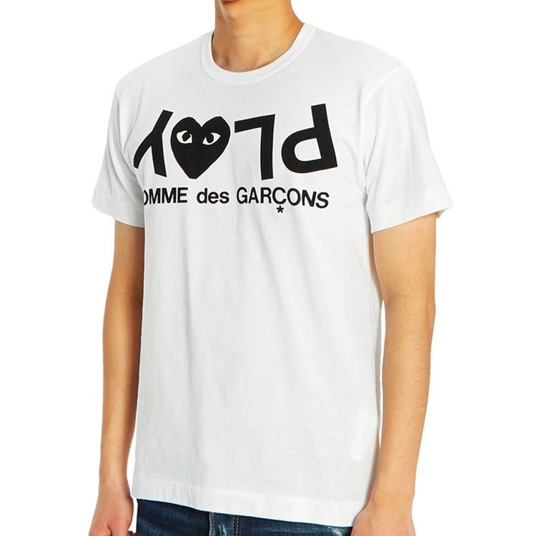 COMME des GARCONS PLAY Inverted Text T-Shirt 'White' AZ-T068-051-1 - 5
