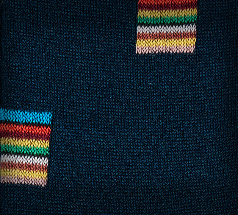 Dark Blue 'Signature Stripe' Square Socks 4