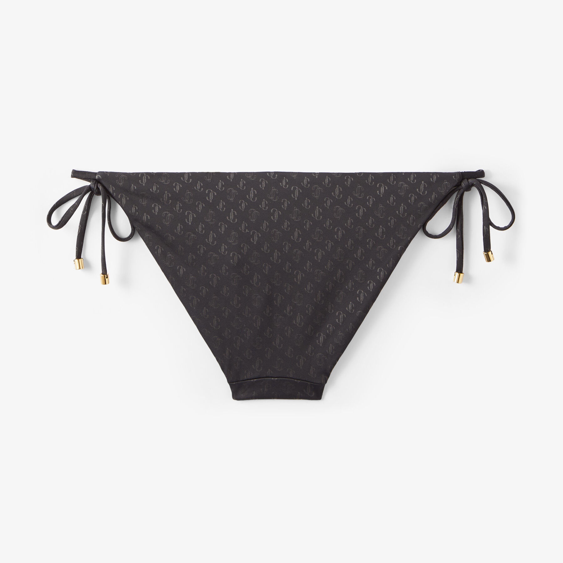 Aubrie
Black JC Monogram-Print Regenerated Nylon and Lycra Triangle Bikini Brief - 3