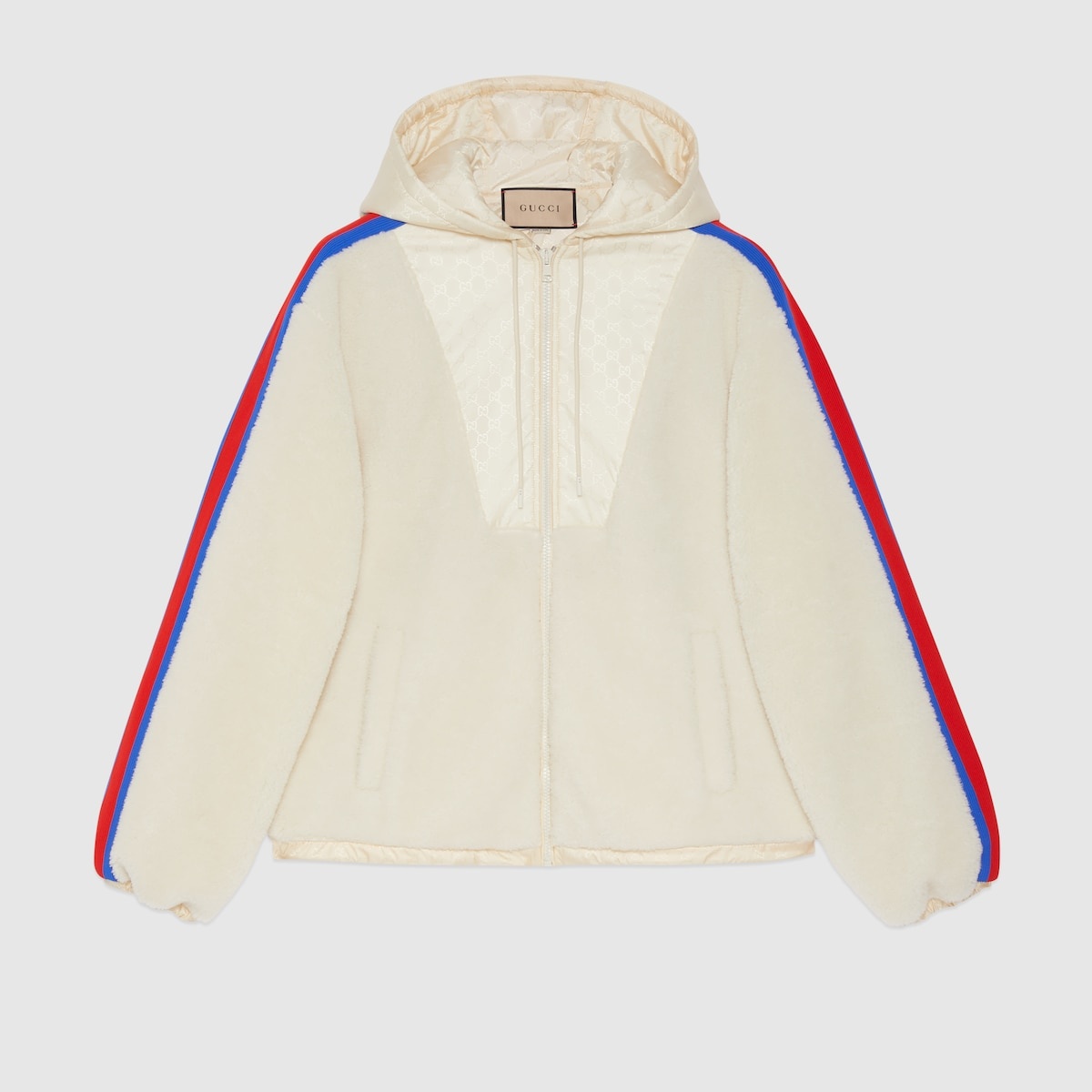 Fleece wool zip jacket with Web - 1