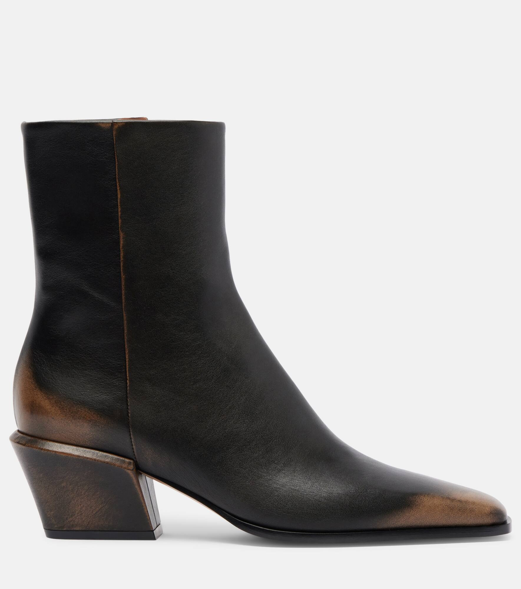 Bettina 50 leather ankle boots - 4
