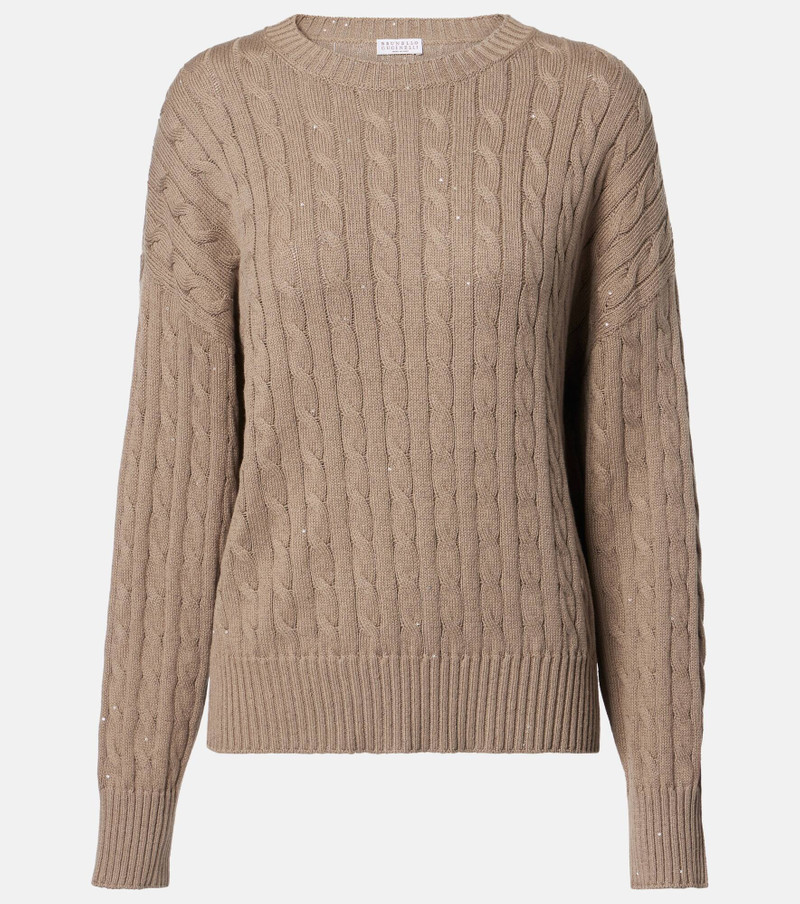 Cotton-blend sweater - 1