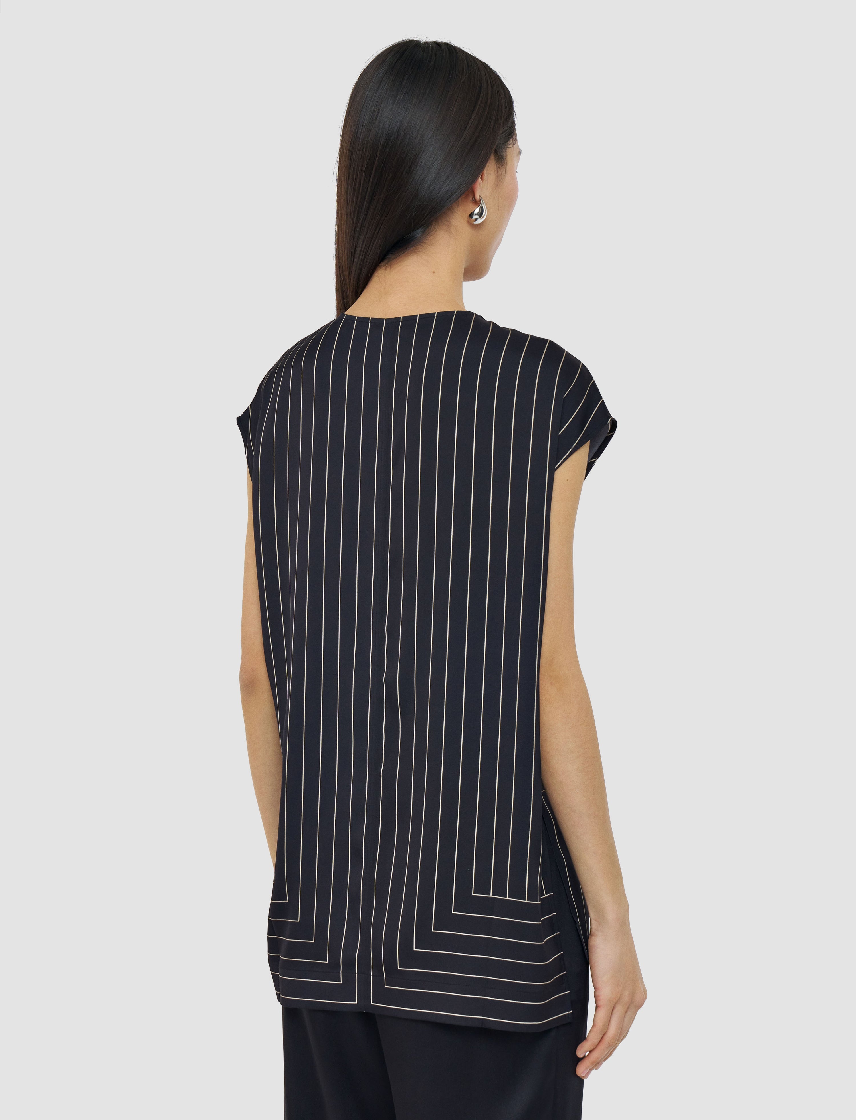 Louison Geometric Print Silk Top - 4