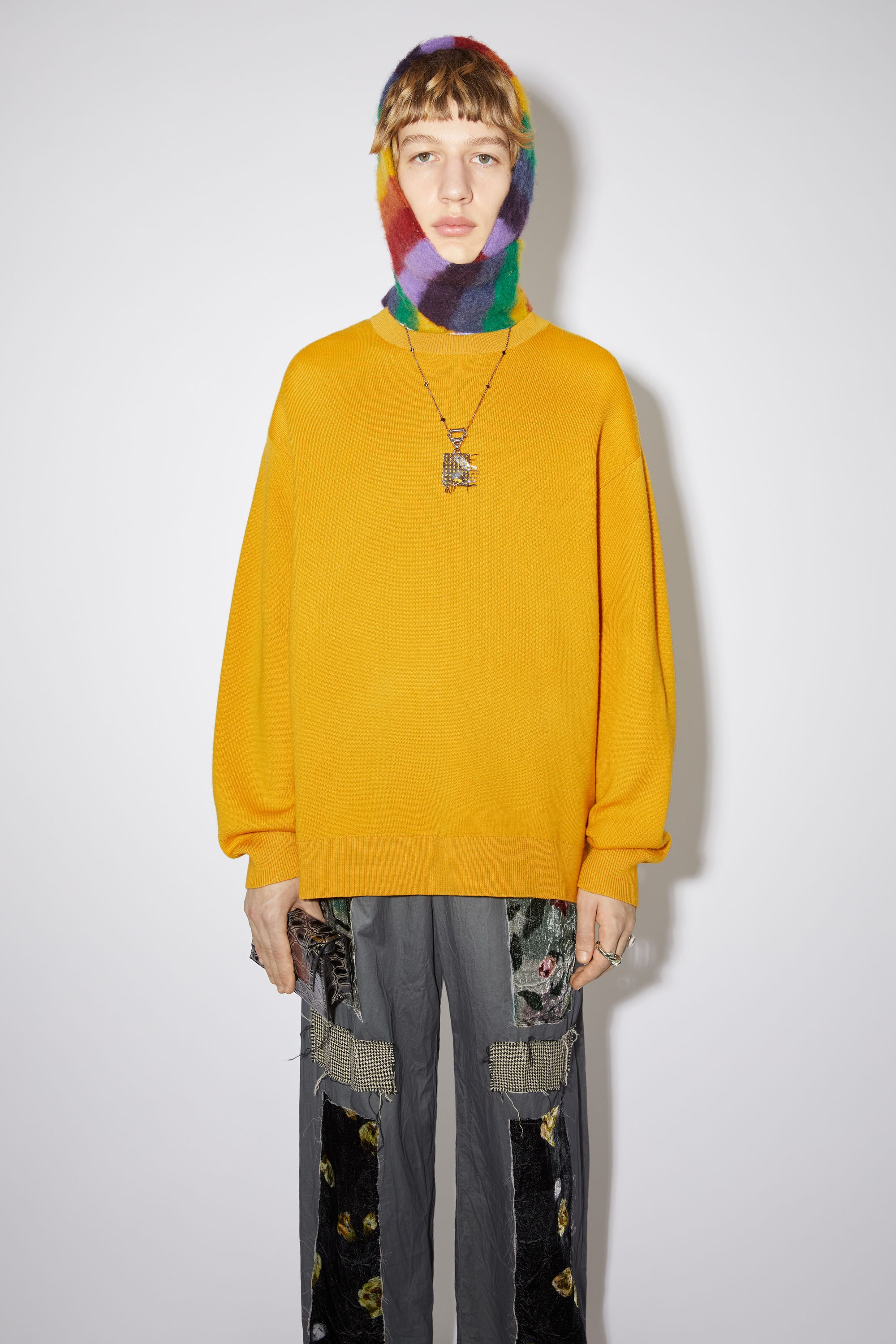 Crew neck jumper - Deep yellow - 2