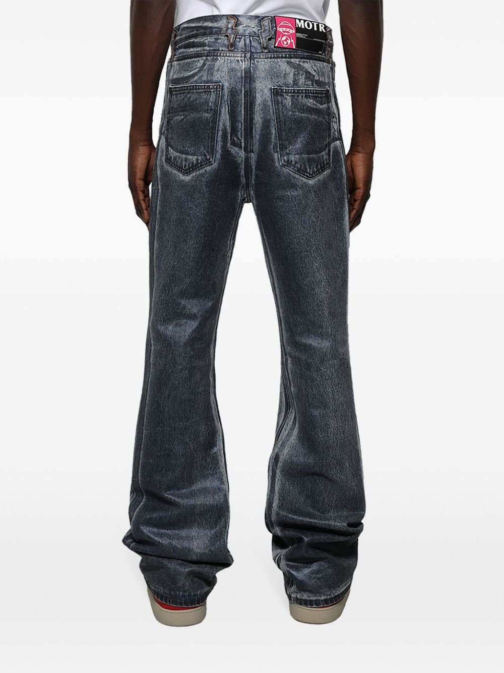 acid-wash high-rise flared jeans - 5