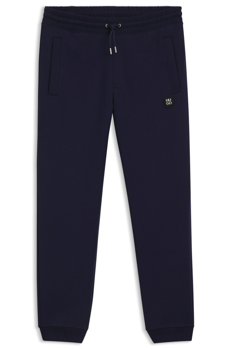 COTTON TRACKSUIT BOTTOMS WITH STACKED LOGO 1