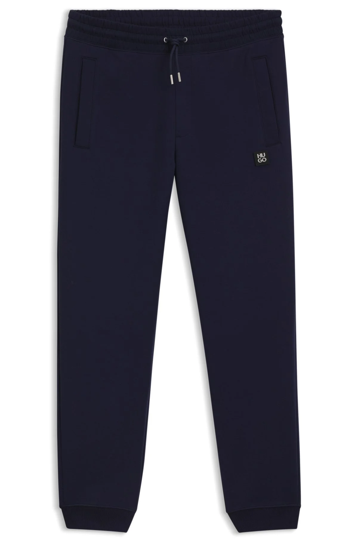 COTTON TRACKSUIT BOTTOMS WITH STACKED LOGO - 1