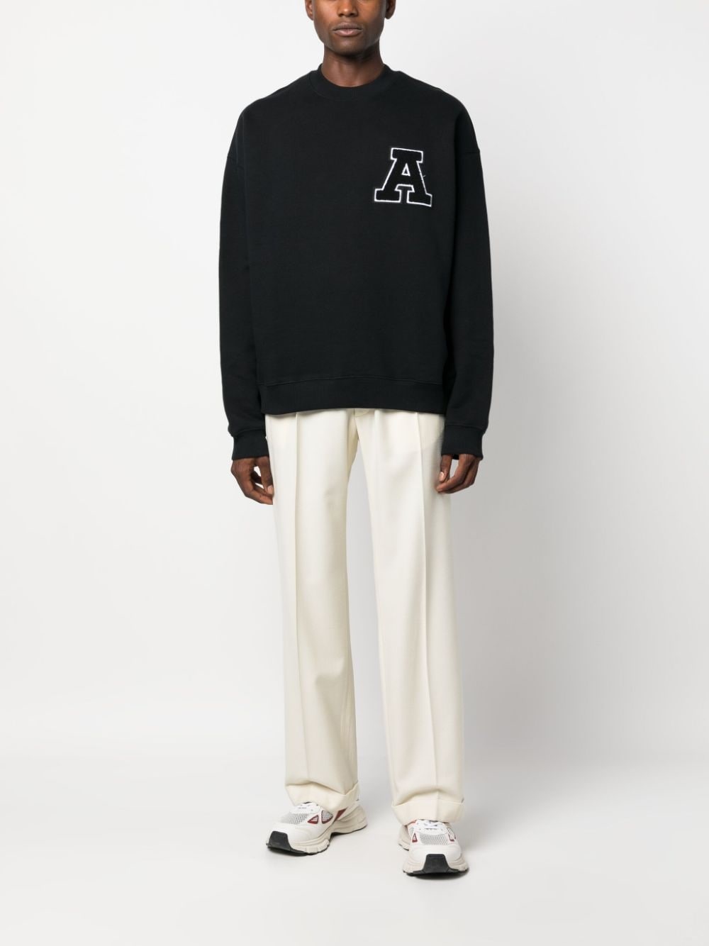 logo-patch organic cotton sweatshirt - 2