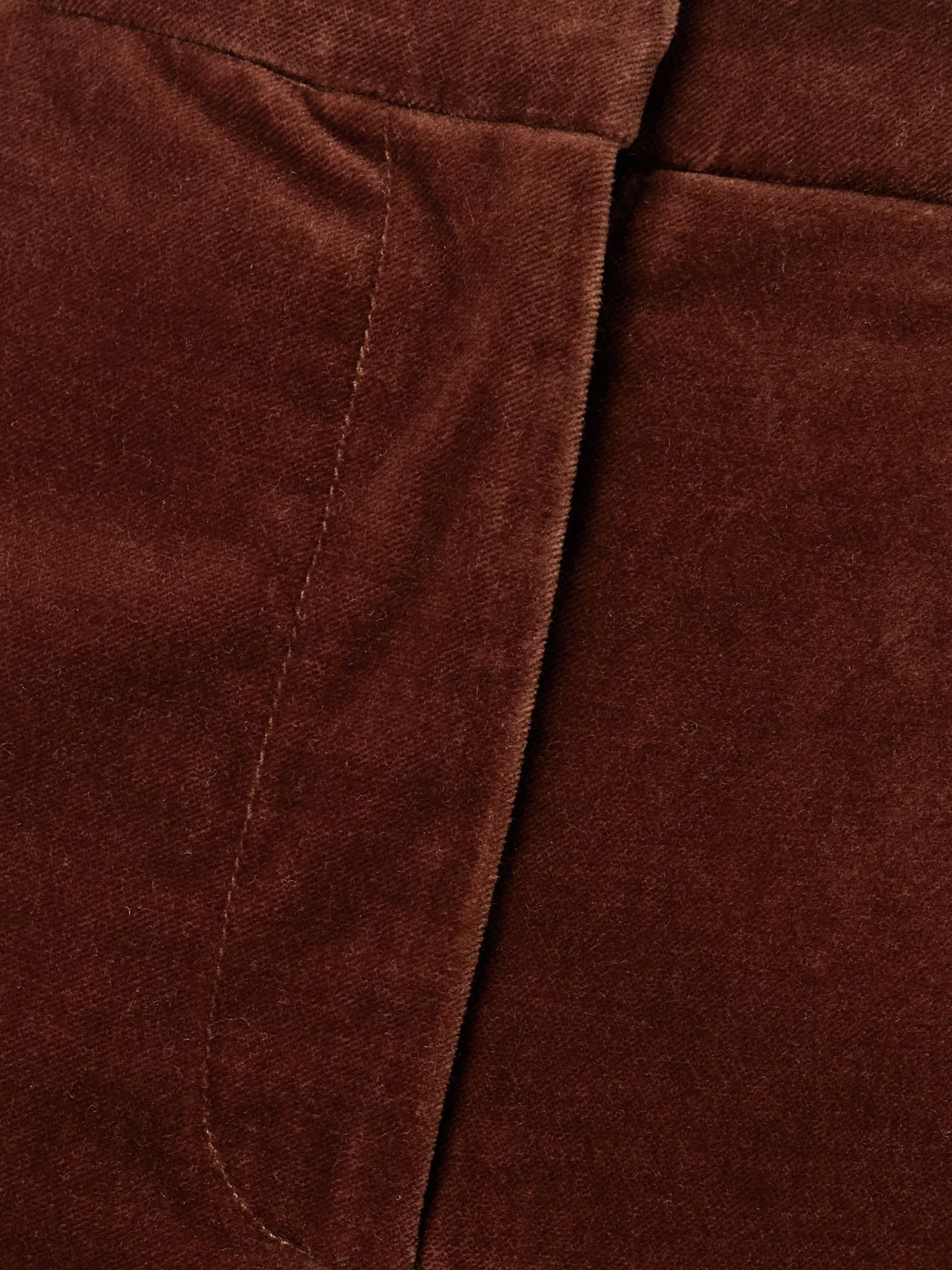 Corette cotton-blend velvet straight-leg pants Brown - 6
