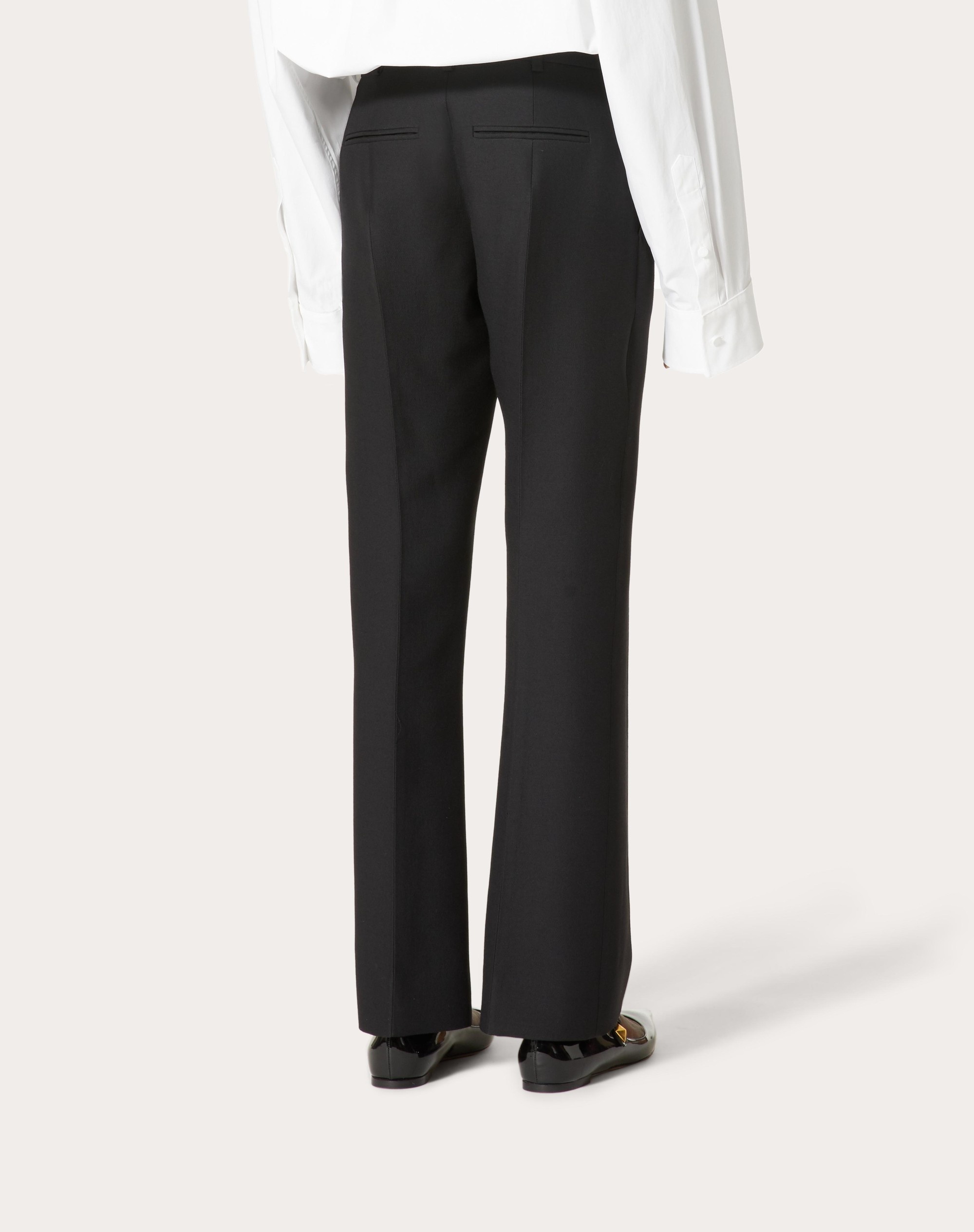 CREPE COUTURE VLOGO CHAIN PANTS - 4
