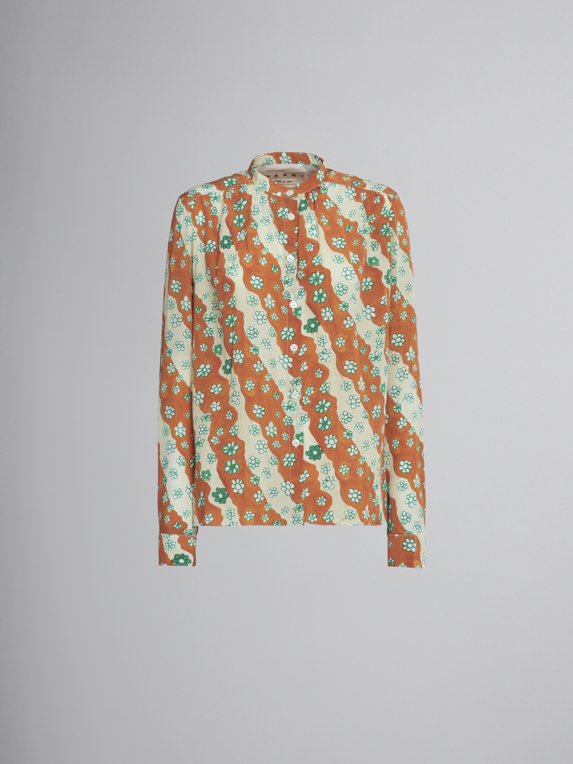 PRINTED SILK BLOUSE - 1