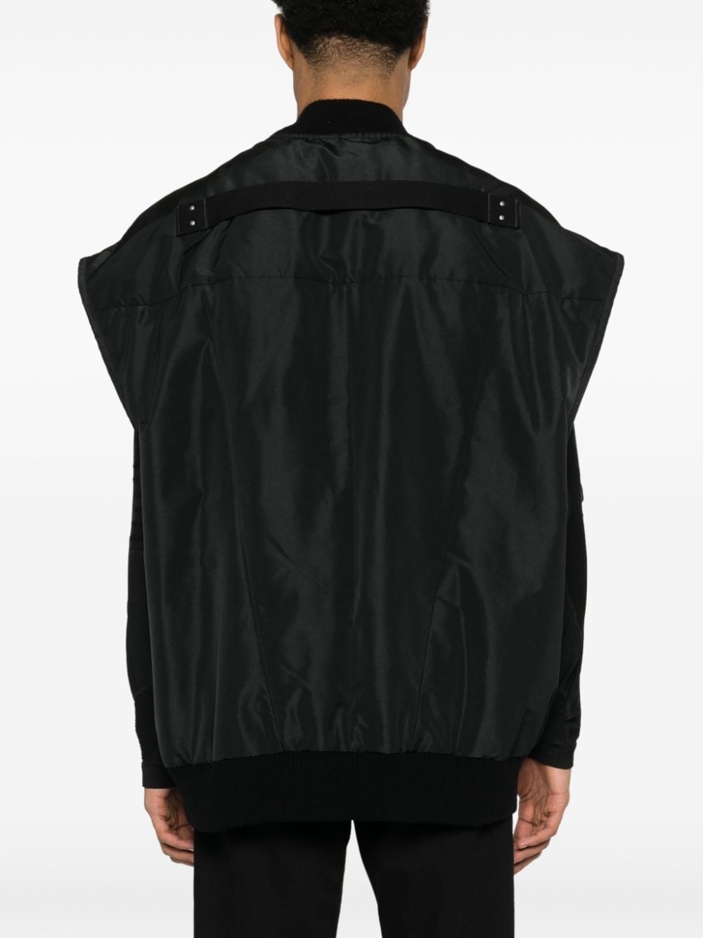ribbed-collar padded gilet - 4