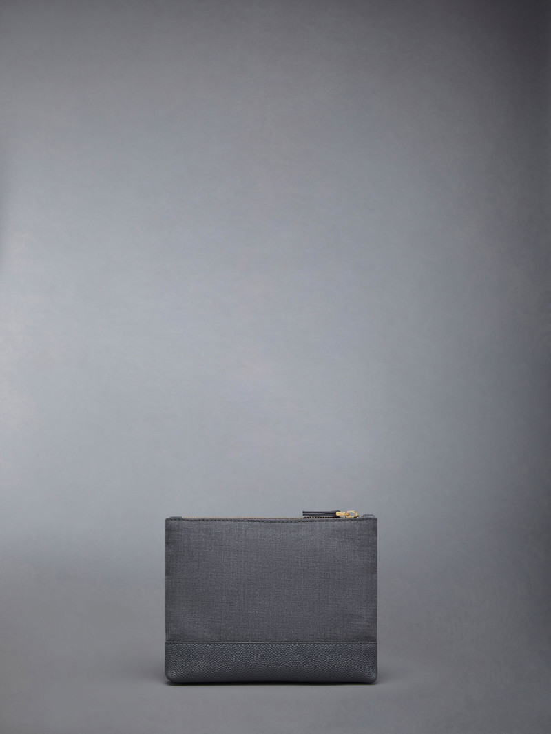 Thom Browne Super 120's Twill Zip Pouch outlook