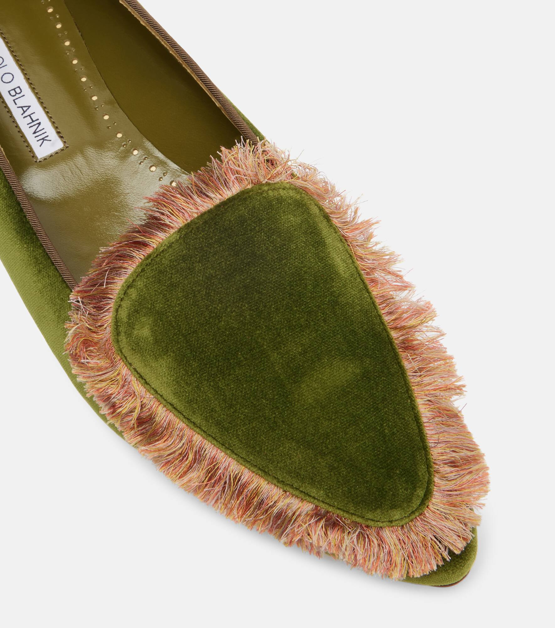 Agofran fringed velvet loafers - 5