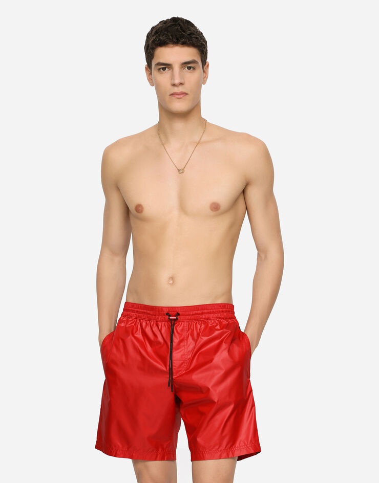 Mid-length swim trunks with side bands - 4