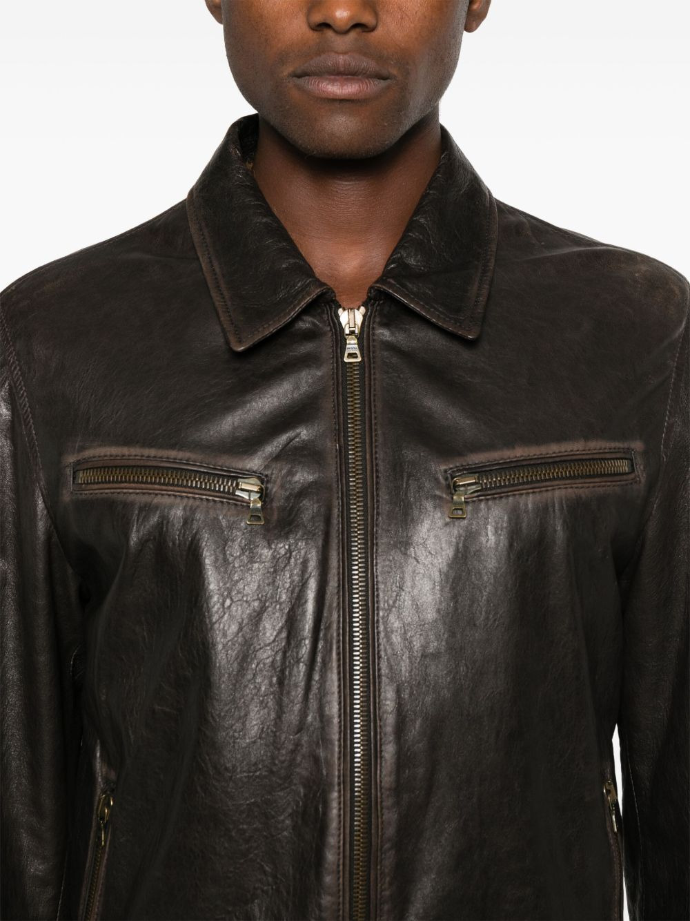 leather shirt jacket - 5