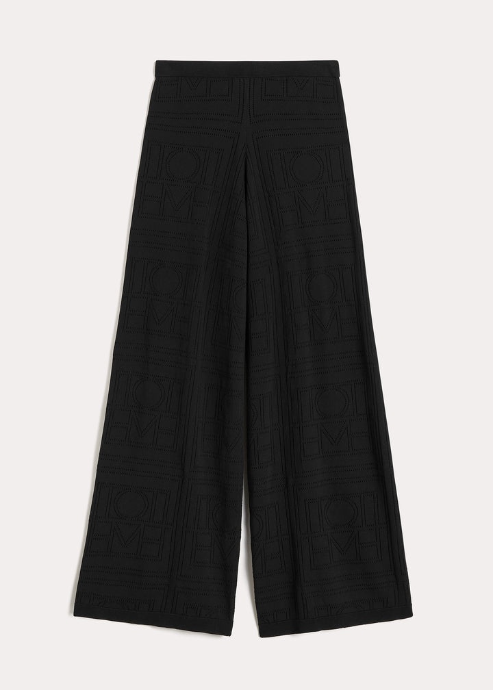 Monogram pointelle trouser black - 1