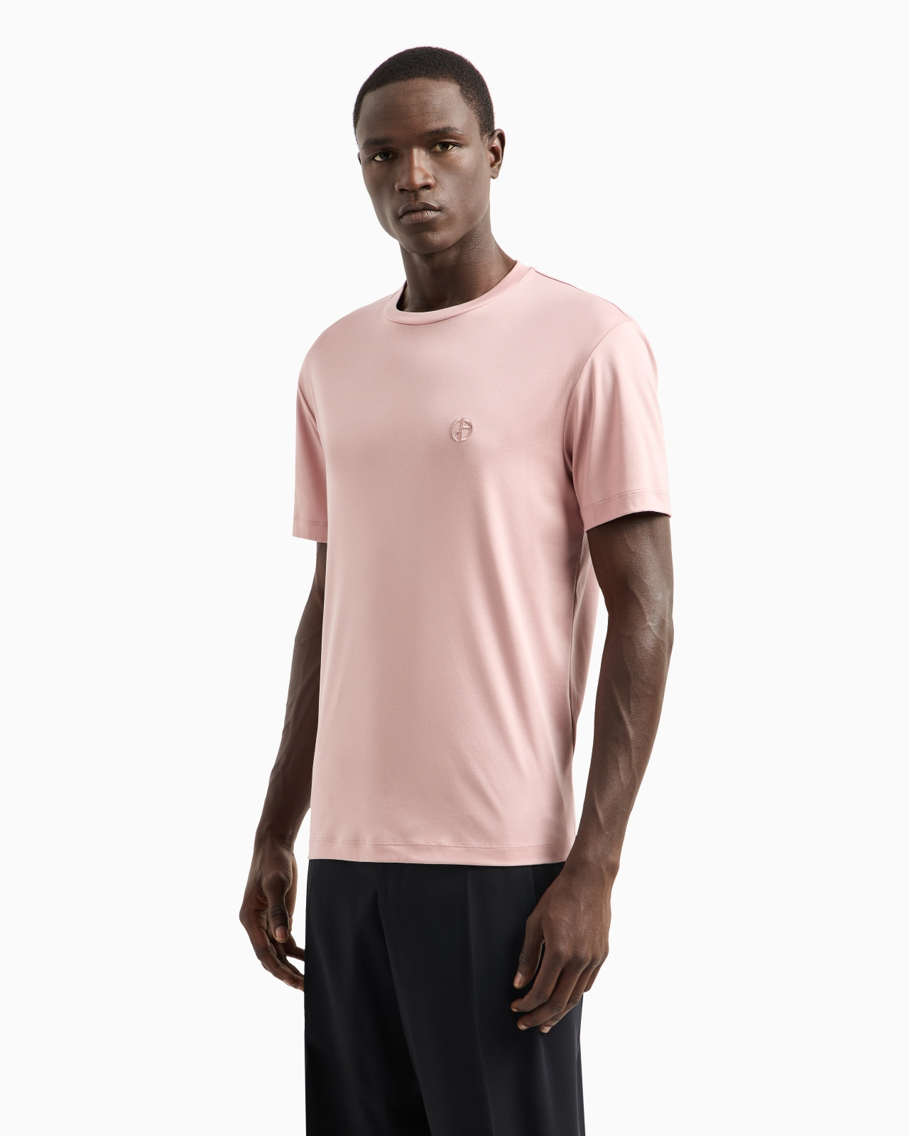 COTTON-INTERLOCK T-SHIRT WITH EMBROIDERED LOGO - 4