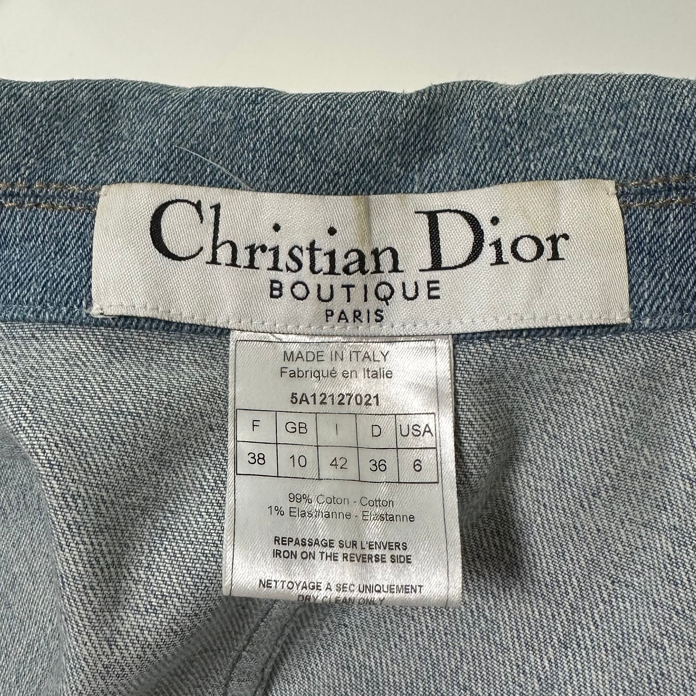 CHRISTIAN DIOR Spring Summer 2005 Flower Patchwork Button Up Denim Jacket - 5