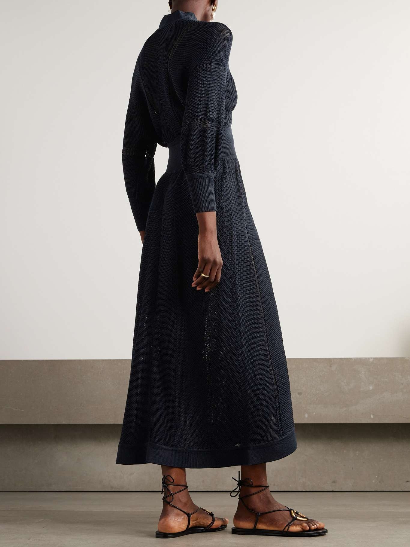 Crocheted cotton-blend maxi dress - 3