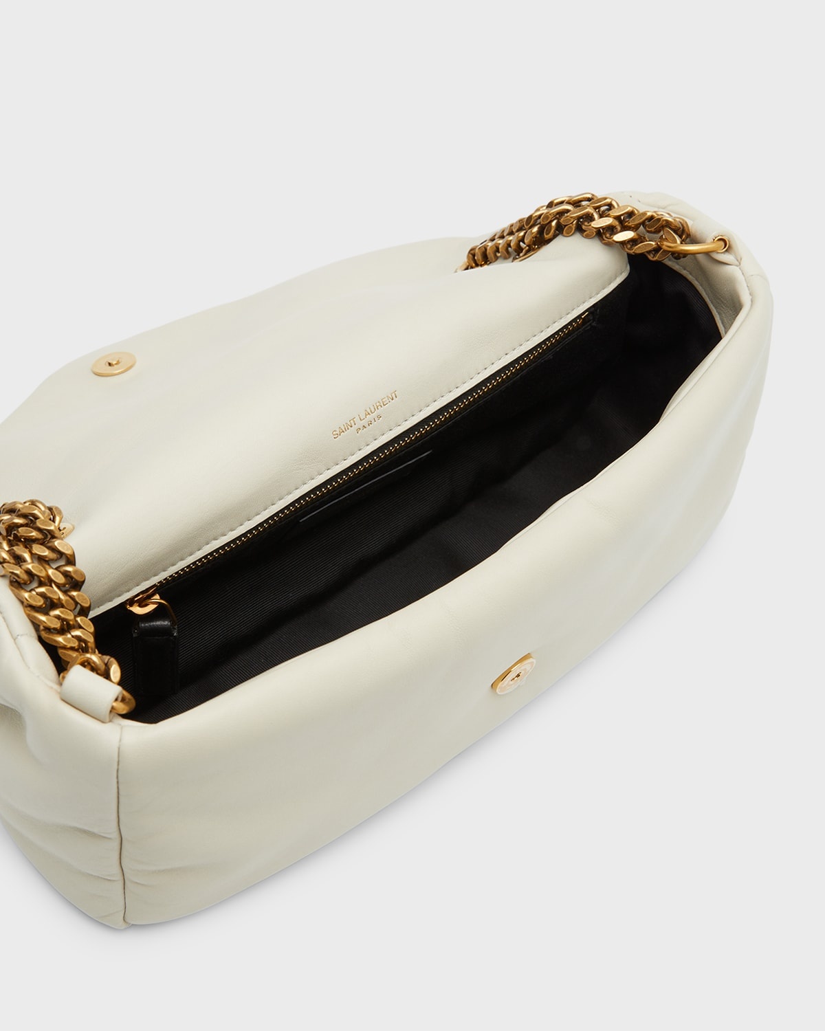Calypso Small YSL Shoulder Bag in Smooth Padded Leather - 4