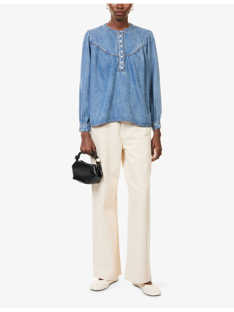 Rails Sunna Puffed-Shoulders Woven Blouse outlook