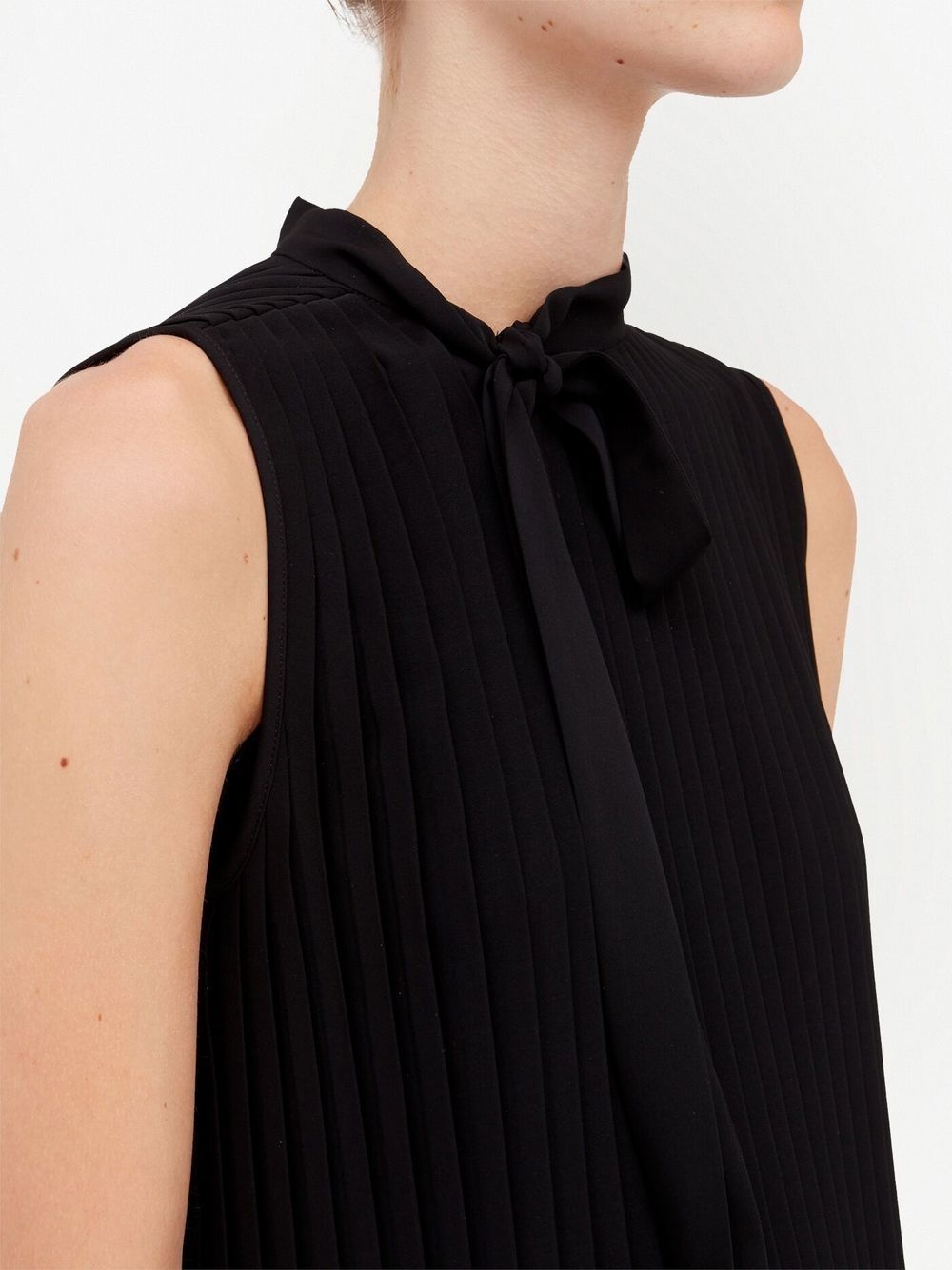 layered pleated asymmetric dress - 5