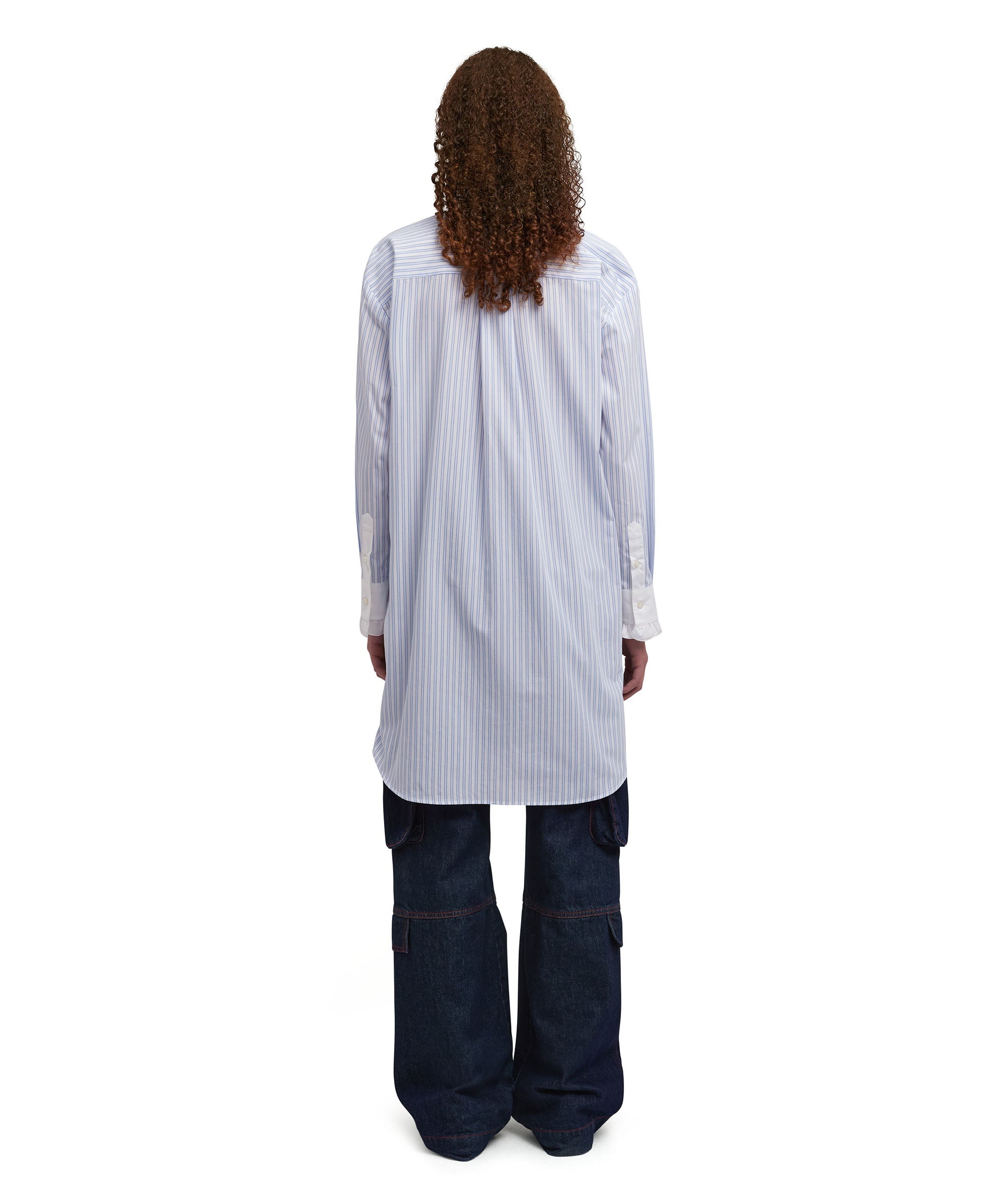 Poplin cotton chemisier shirt dress - 4
