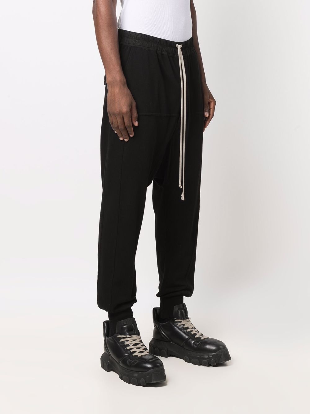 drop-crotch drawstring trousers - 3