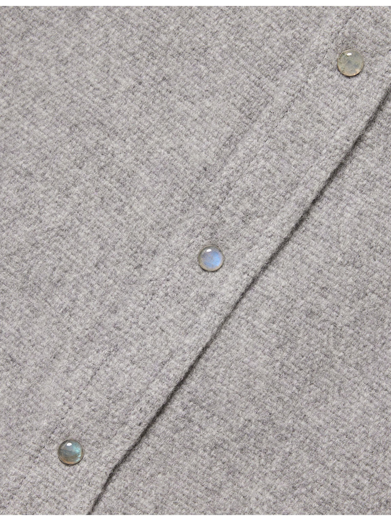 Gemstone-Embellished Cashmere Shirt 6