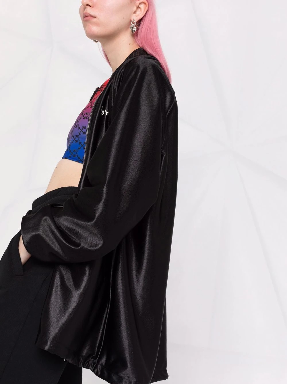 logo-lettering jacket - 3
