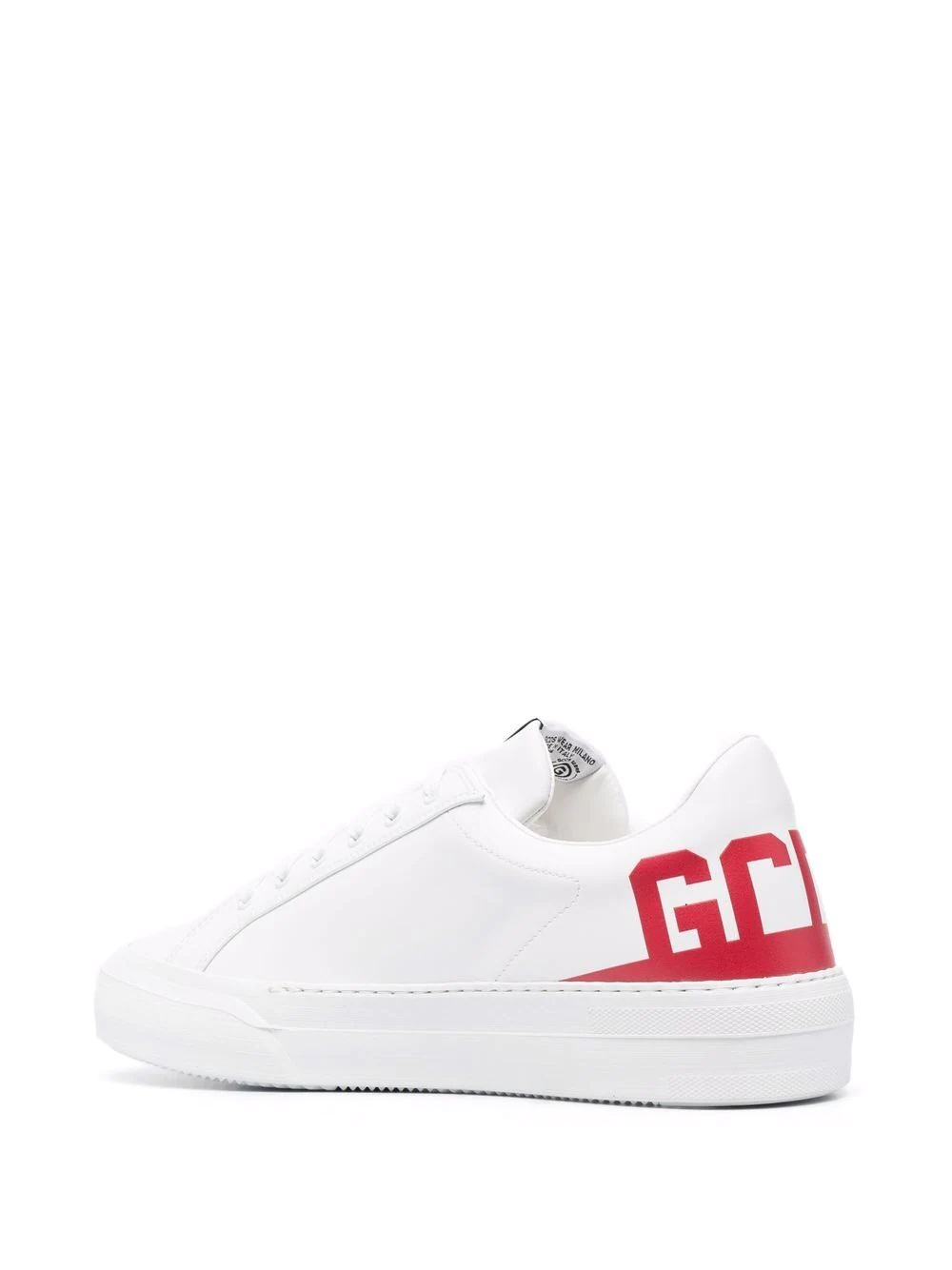 Bucket logo-print leather sneakers - 3