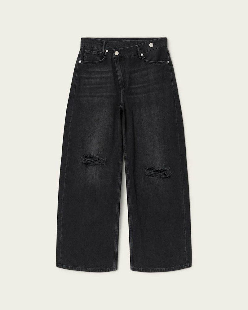 AKI CROSSOVER RIPPED JEANS 1