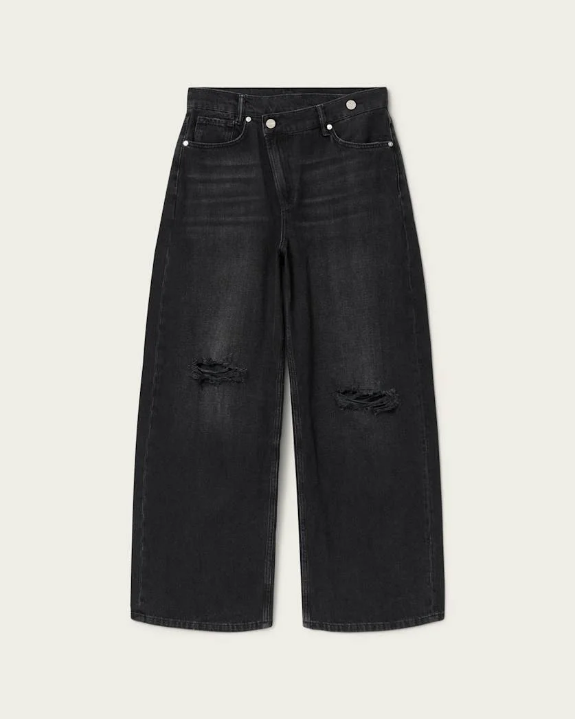 AKI CROSSOVER RIPPED JEANS - 1