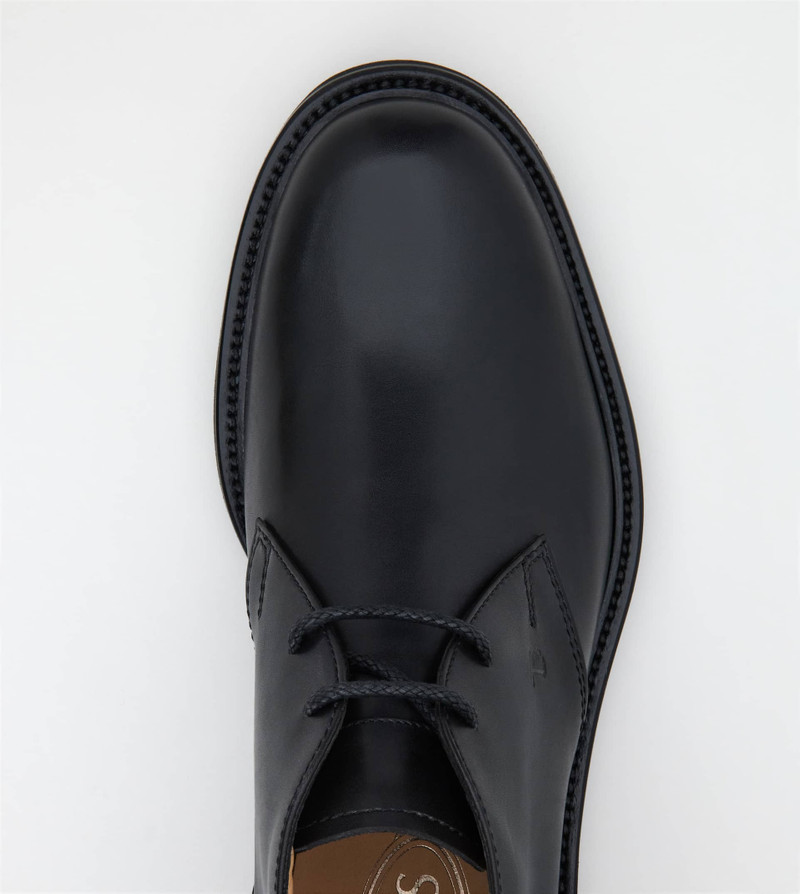 DESERT BOOTS IN LEATHER - BLACK 4
