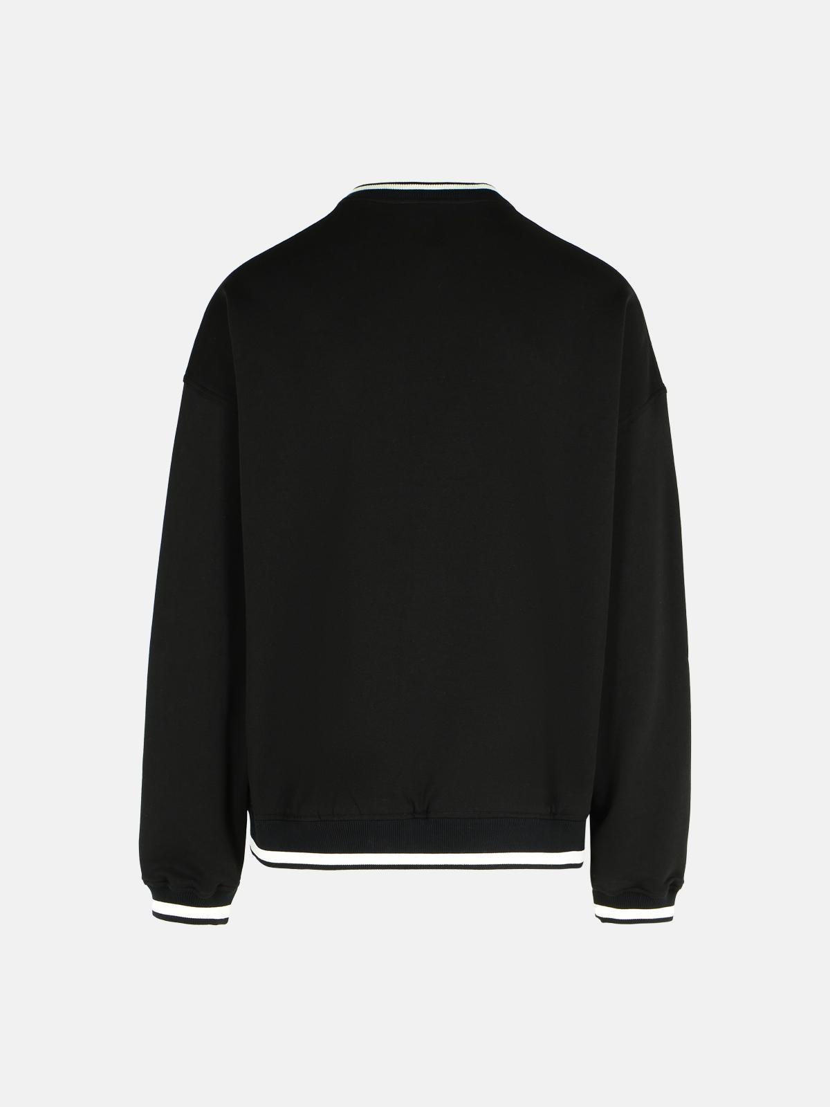 BLACK COTTON SWEATSHIRT - 3