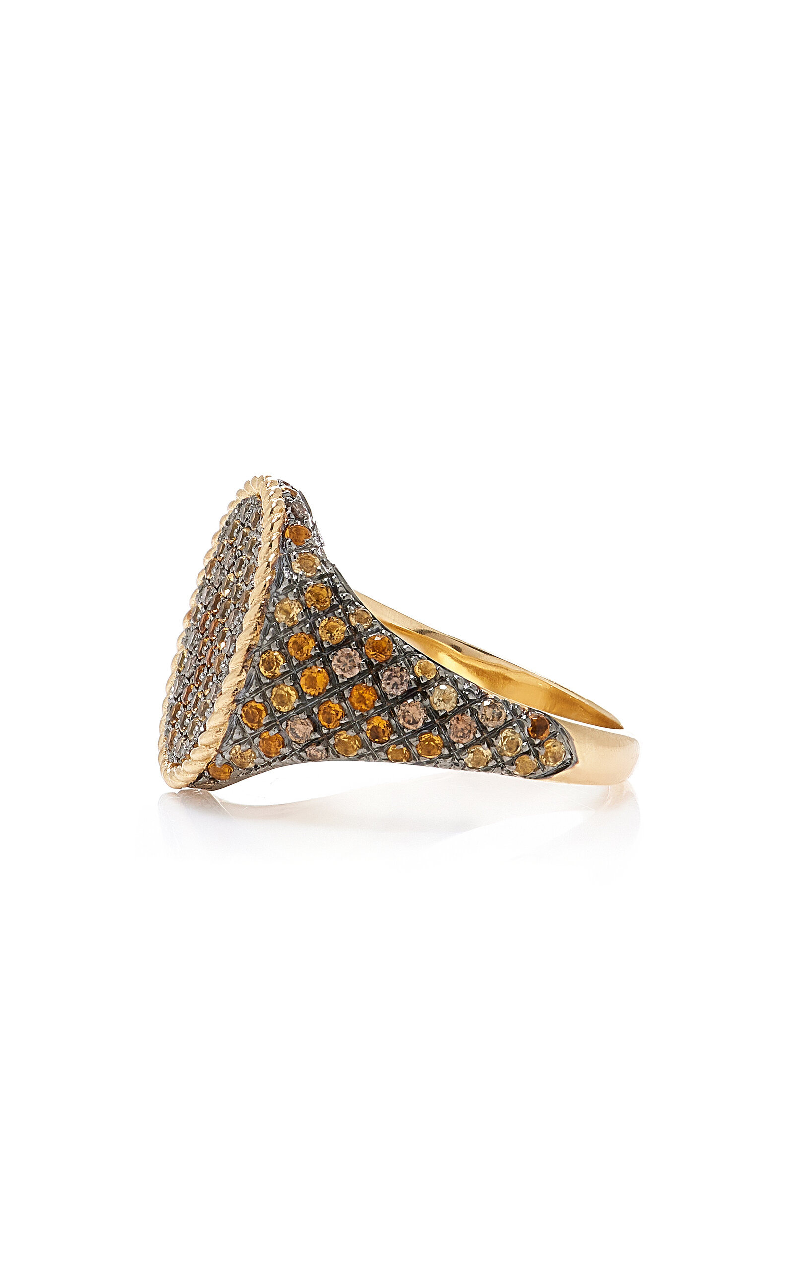 Python 9K Yellow Gold Signet Ring gold - 5