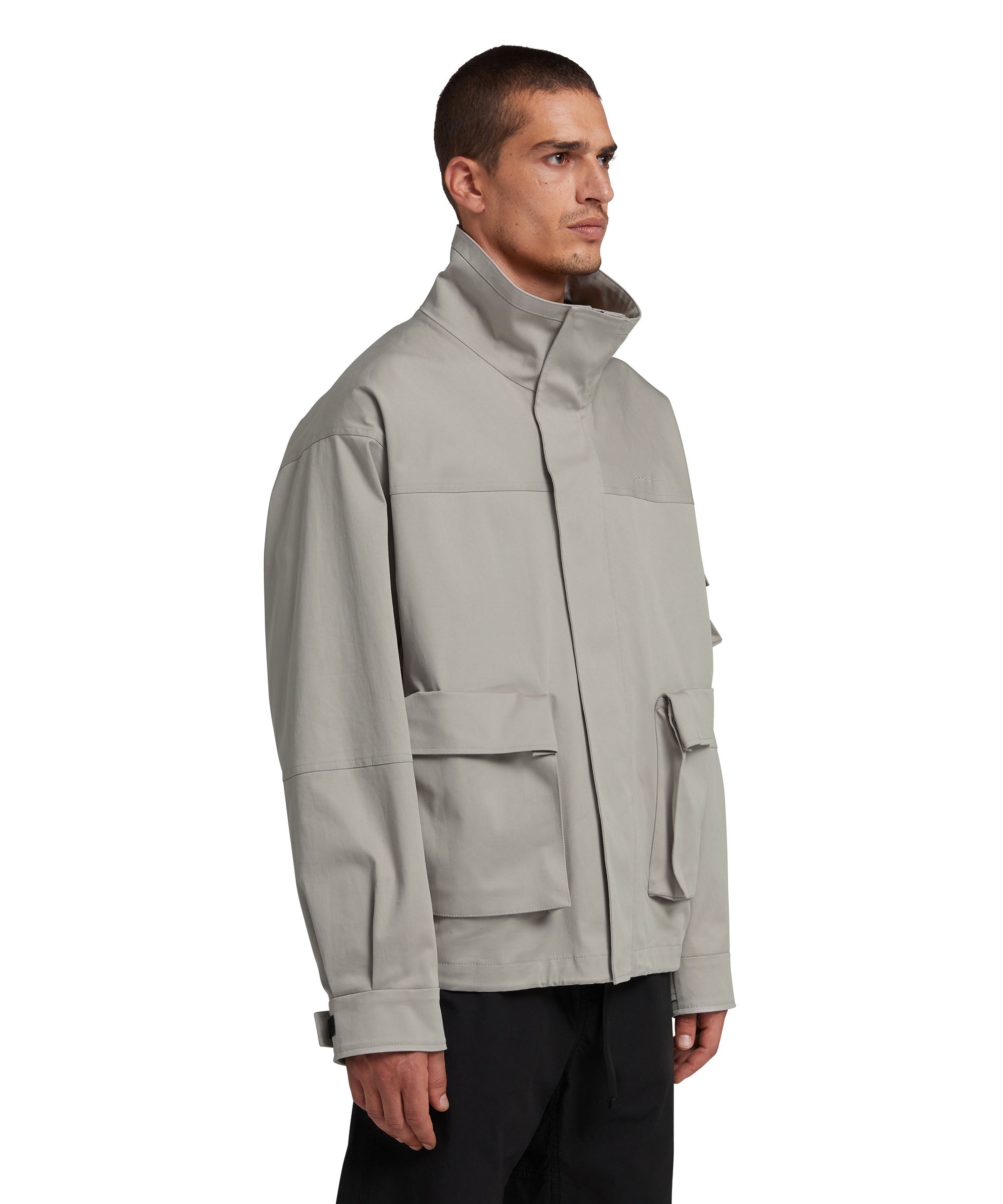 Cotton gabardine pocketed jacket - 4