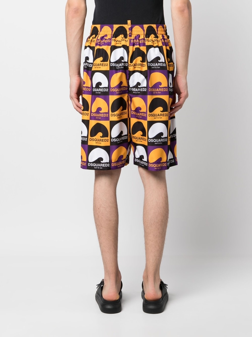 logo-print deck shorts - 4