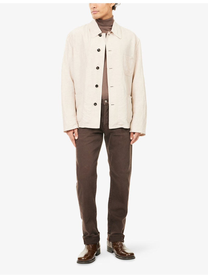 GIORGIO ARMANI Relaxed-Fit Spread-Collar Woven Jacket outlook