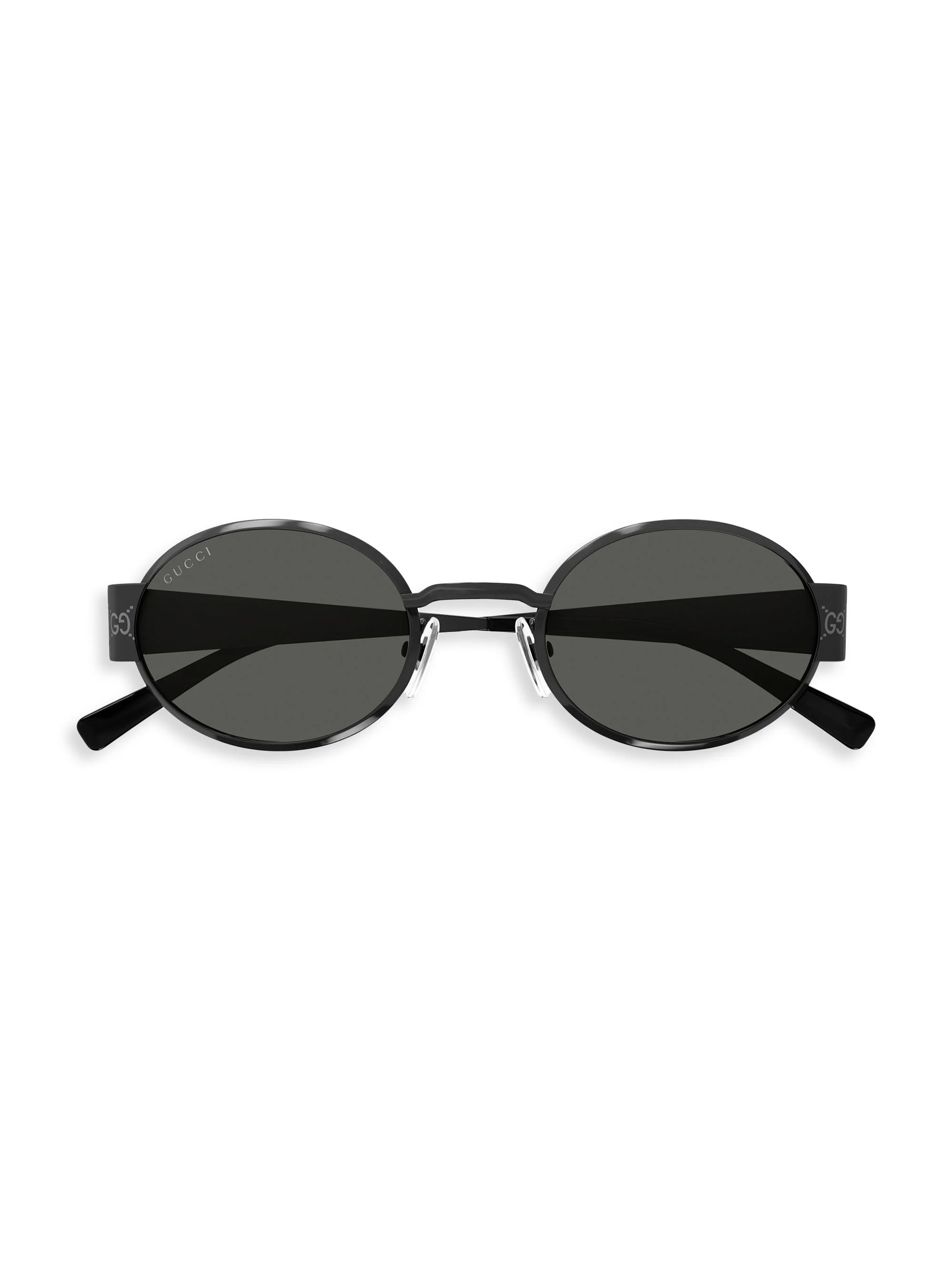 Men's Guccissima Metal 51MM Oval Sunglasses - Ruthenium - 1