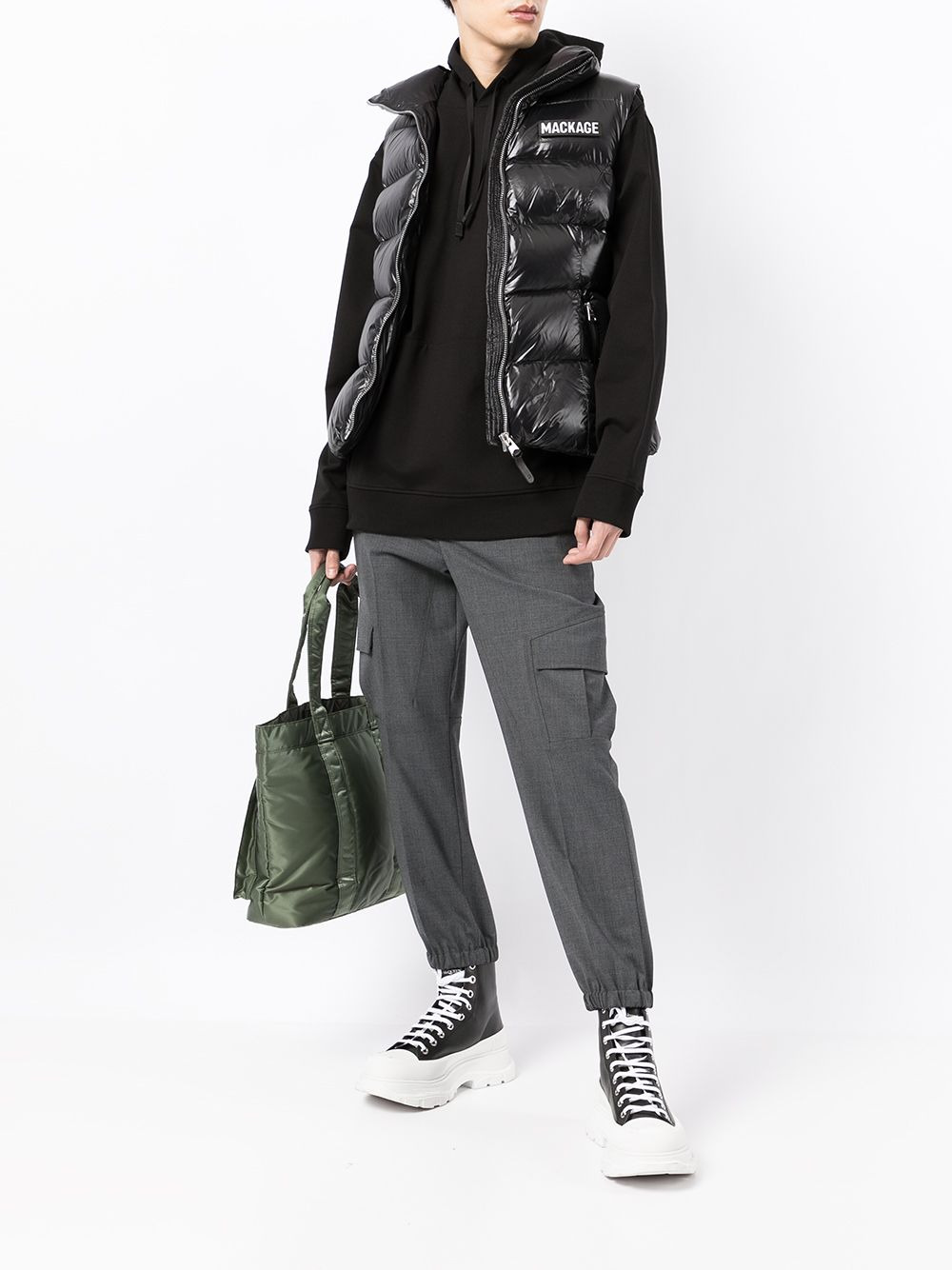 chest logo-patch gilet - 2