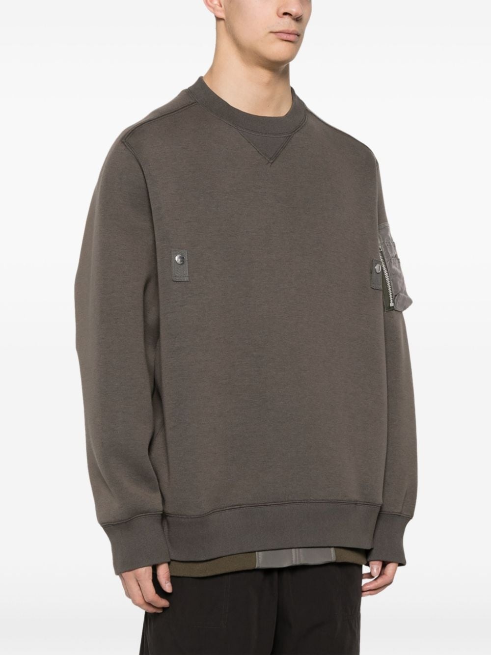layered jersey sweatshirt - 3